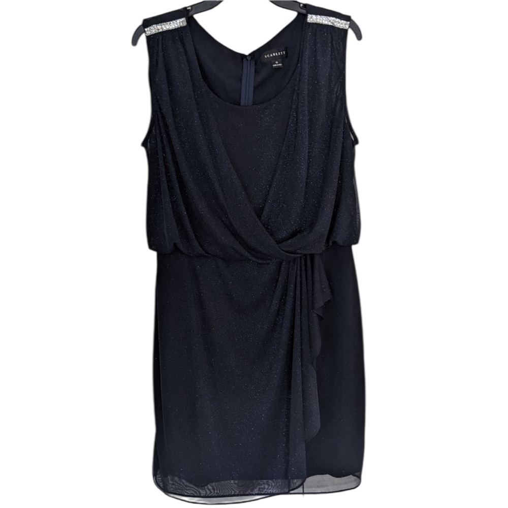 Scarlett navy blue cocktail dress, size 16, sparkle, party event dress